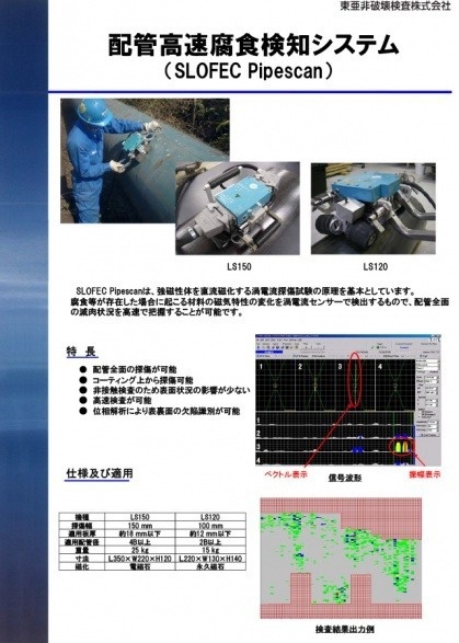 配管高速腐食検知システム（SLOFEC Pipescan）